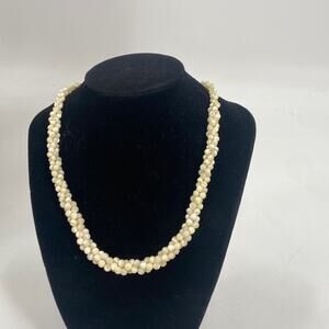 Vintage Cluster pearl iridescent necklace